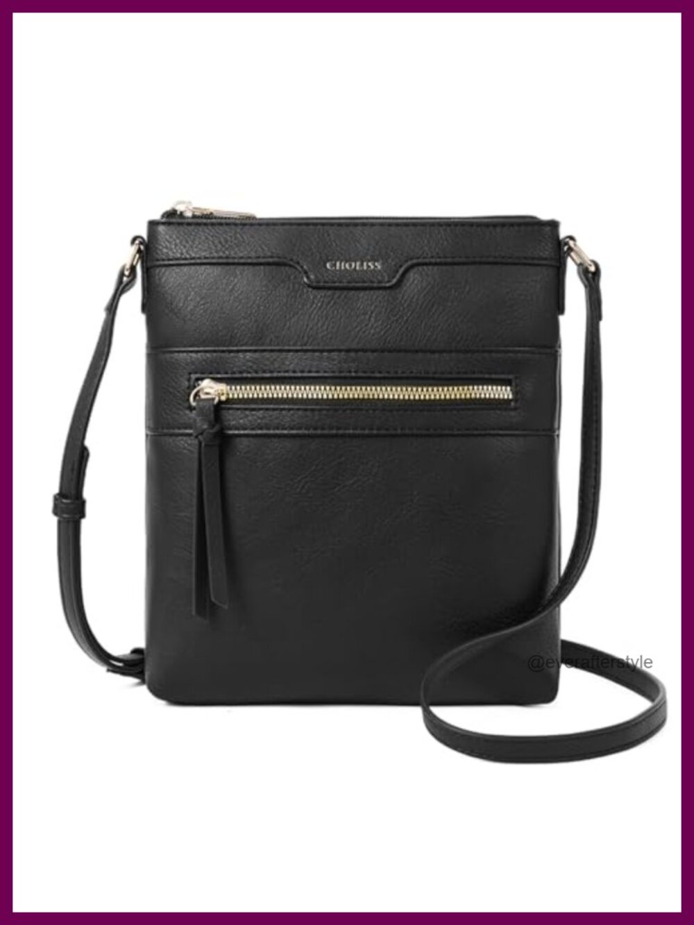 Vegan Leather Crossbody Bag Women's Travel Purse Shoulder Handbag